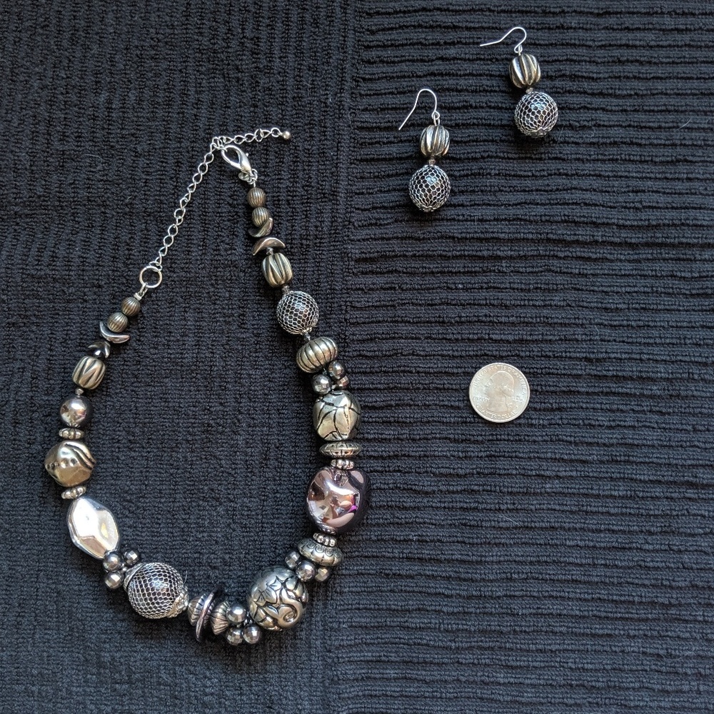 Premier Designs Black and Silver Set